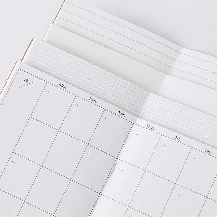 Leather Paper TN Refillable Notebook – Kraft Monthly Planner, Vintage Style - ViktaShop