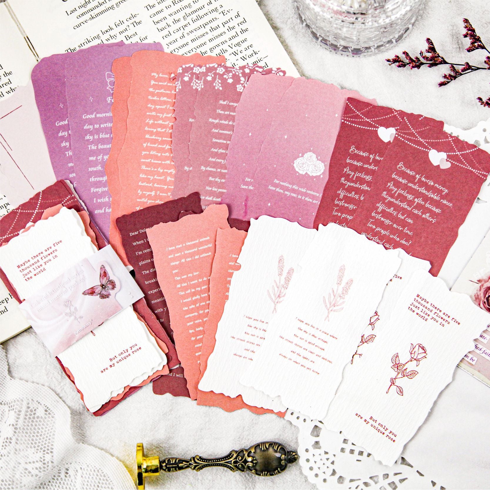 Decorative Material Pack Artistic Supplies Double Glue Paper - 20 Pcs - ViktaShop