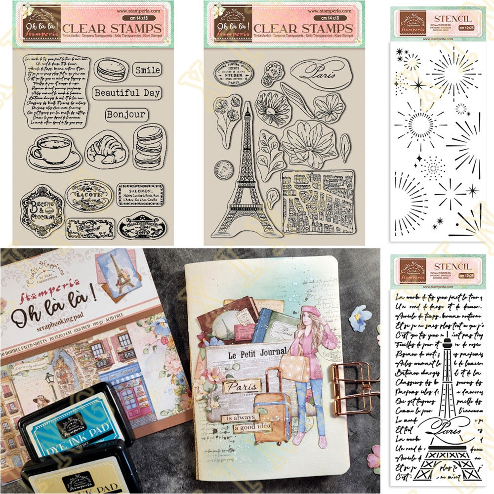 Stars Eiffel Tower Tag Cutting Dies - DIY Embossed - ViktaShop