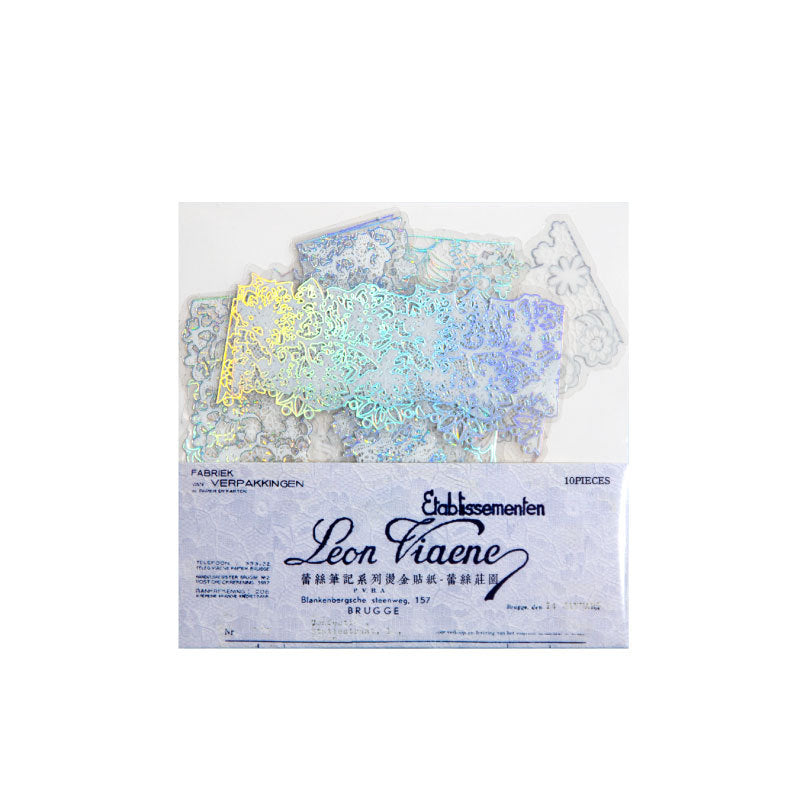 Twilight Gold Stamping Sticker - Lace Notebook Series, 6 Options - ViktaShop