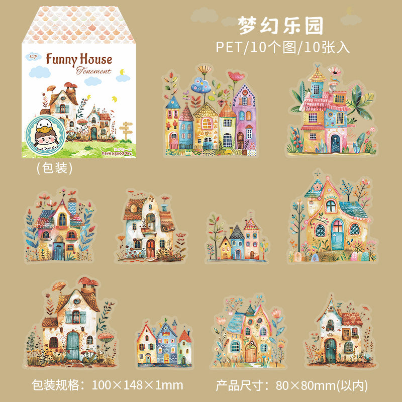 Fun House Series PET Stickers - ViktaShop