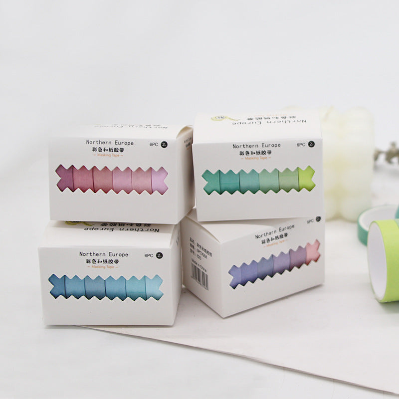 Rainbow Candy Color Washi Tape Set – DIY Decorative Tape, 4 Options - ViktaShop