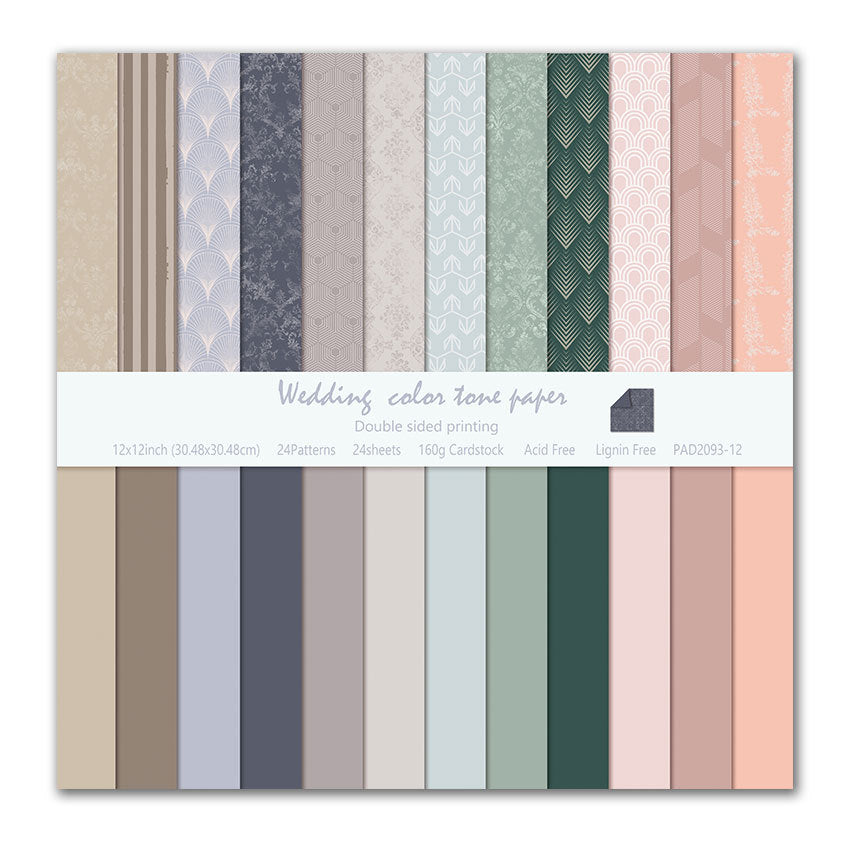 DIY photo album clip book junk journal hand account card background paper 12 inch double-sided pattern paper - ViktaShop
