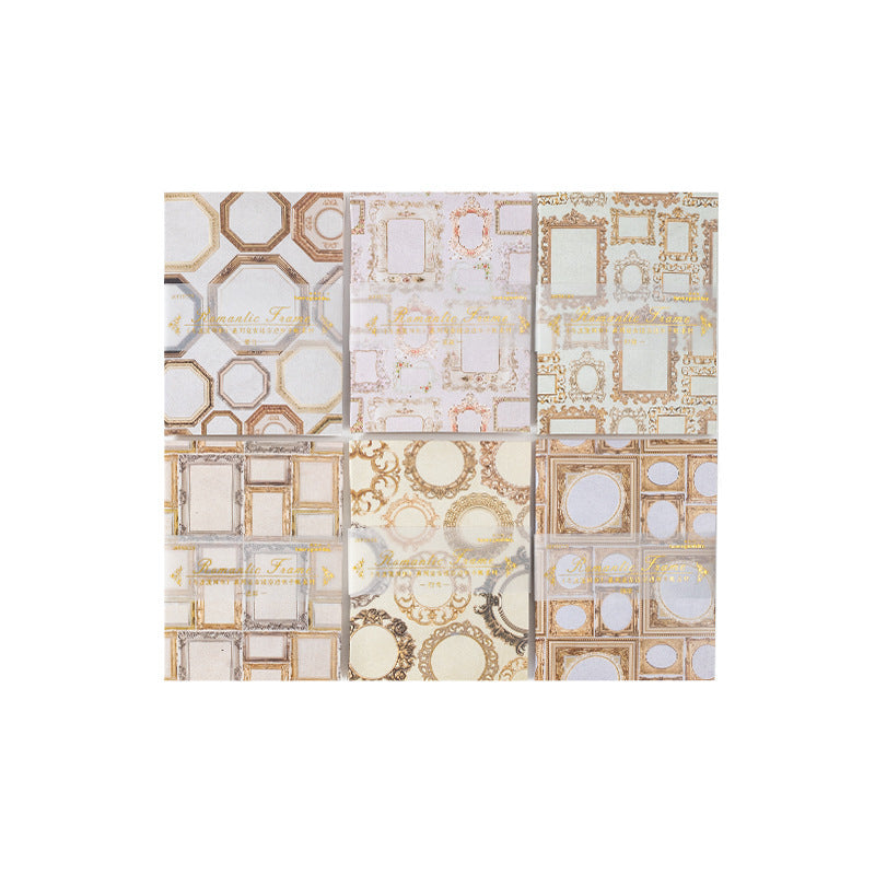 Romantic Frame Series Retro Hollow Border Scrapbook Paper – 6 Options - ViktaShop