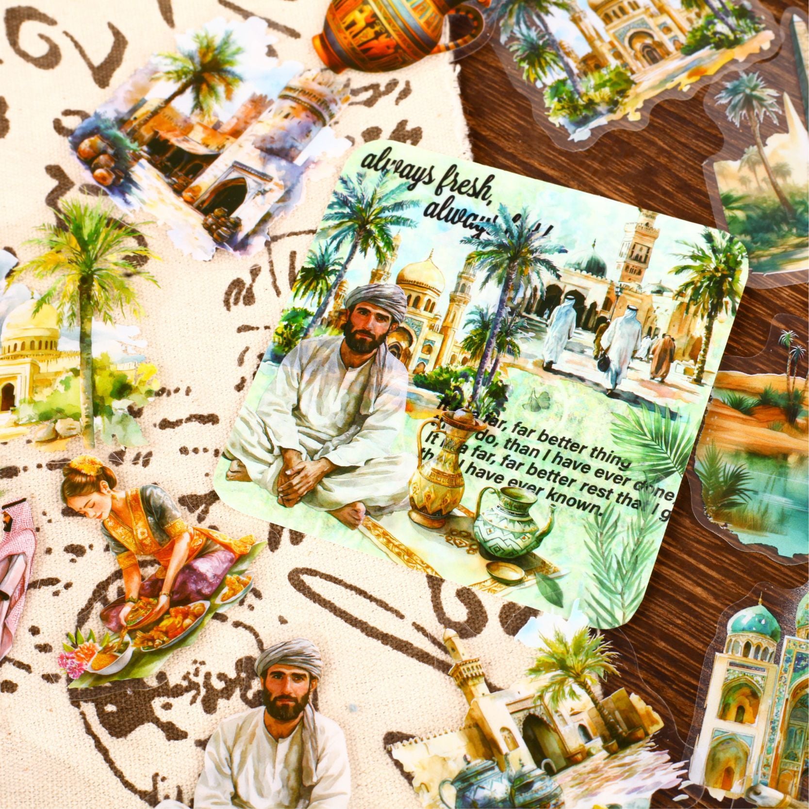 Egyptian Theme PET Stickers, 30 Pcs - ViktaShop