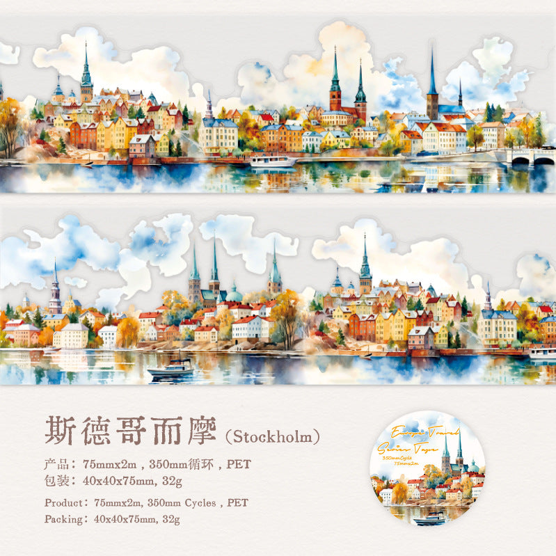 PET Tape – Travel Theme Cycle Tape, 350mm - ViktaShop