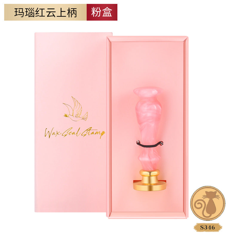 Vintage Lacquer Seal Stamp – Resin & Metal Multi-Style Detachable Handle - ViktaShop