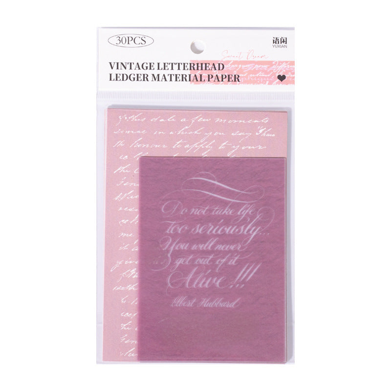 Retro Letterhead Material Paper, 4 Options - ViktaShop