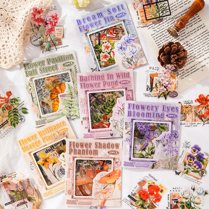 PET Stickers – First Sight Flower Language Series, 6 Options - ViktaShop