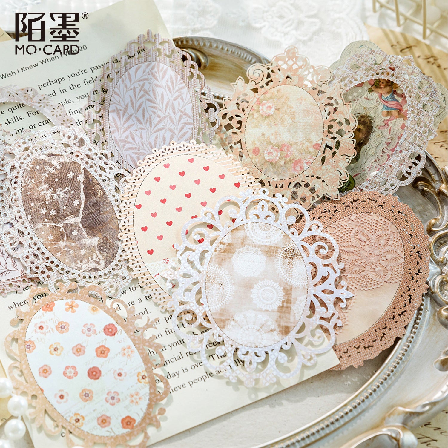 White Kraft Paper - Lace Flower Dream Series, 6 Options - ViktaShop