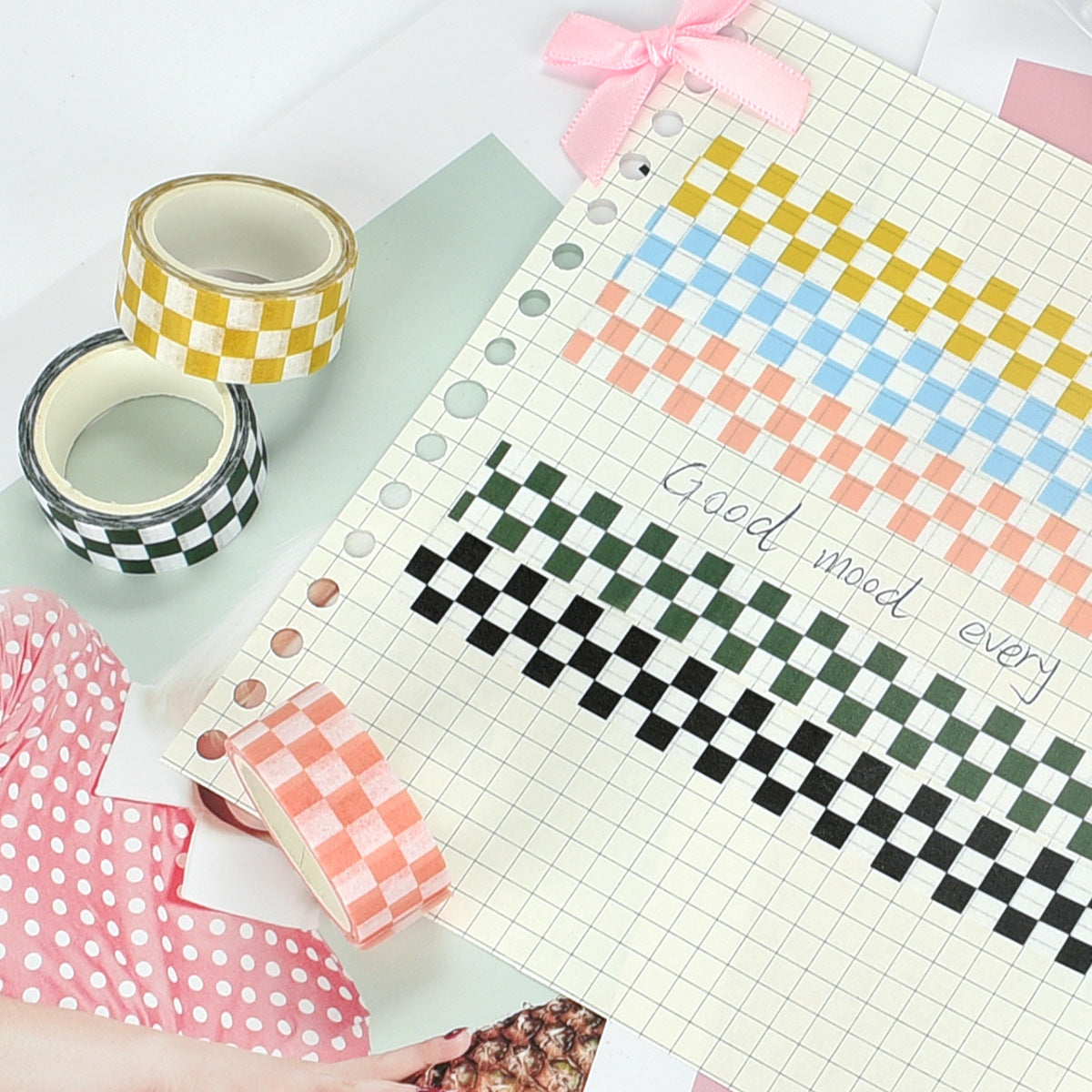 Paper grid creative tape stickers