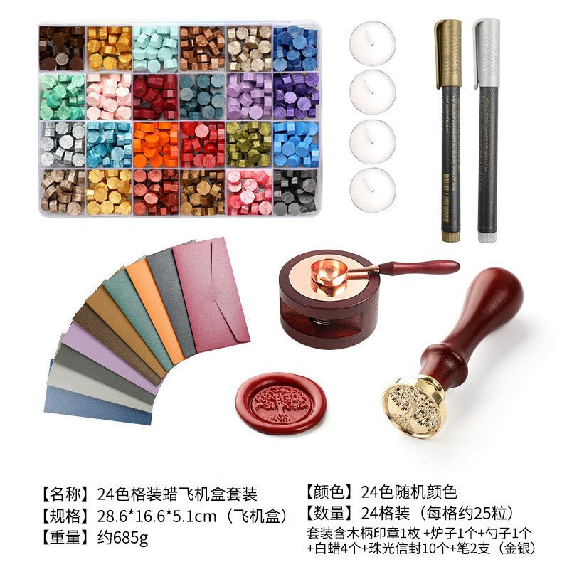 Vintage Transparent Fire Paint Wax Granules Set with Gold Powder - ViktaShop