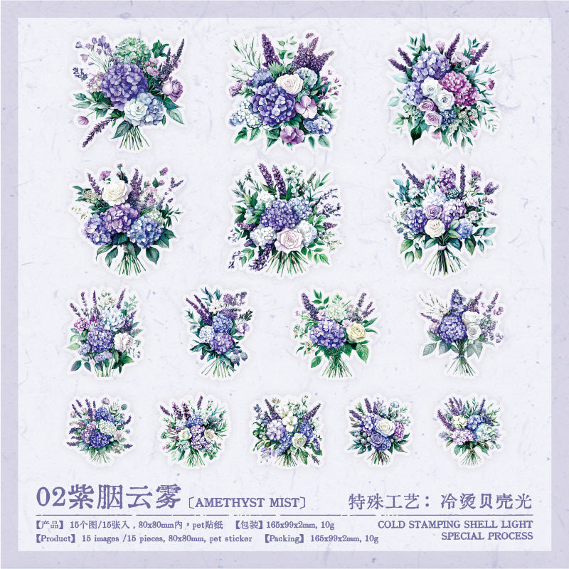 Seasons Flowers Series PET Stickers - ViktaShop