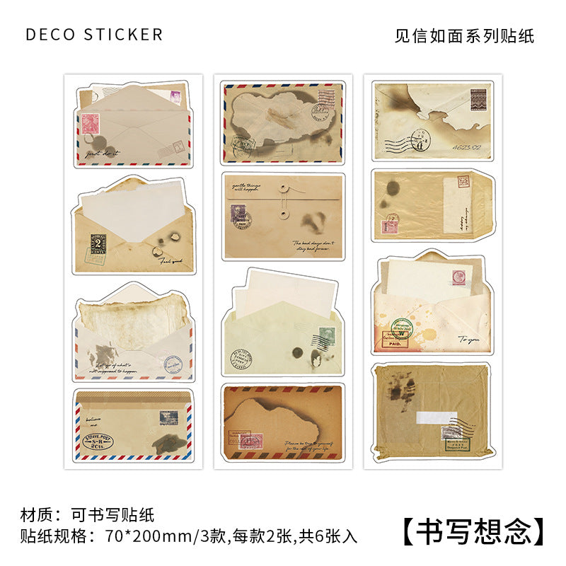 Writable Stickers, Retro Collage Series, 4 Options - ViktaShop