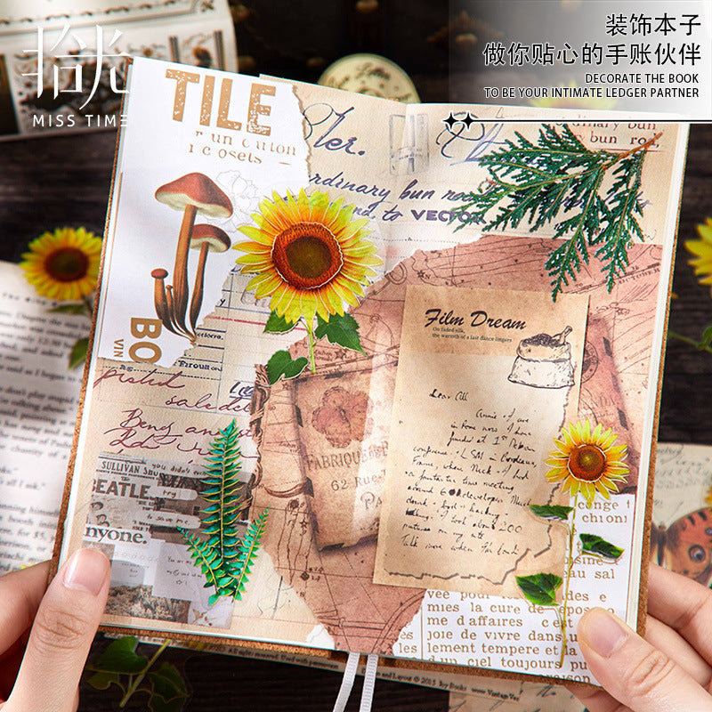 PET hot stamping stickers plant language poetry series 30 psc