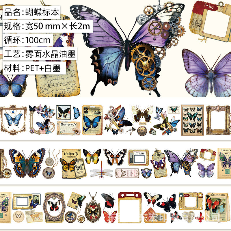 Maillard Character & Floral Matte PET Tape – 1 m - ViktaShop