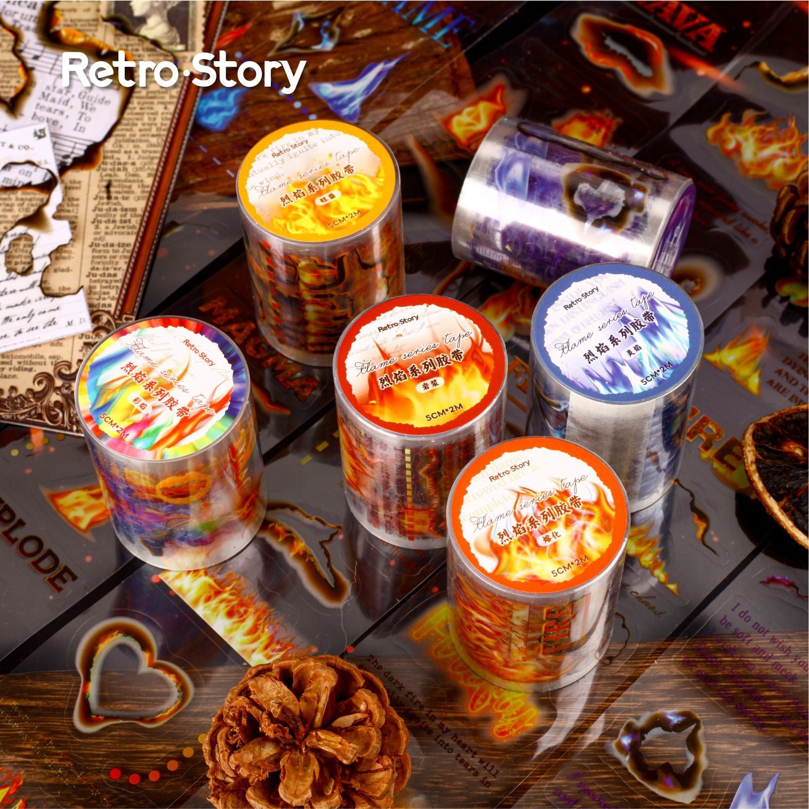 Flame Series PET Tape - 2m - ViktaShop