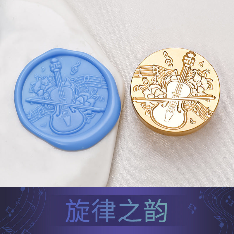 Music Series Brass Seal – Solid Carved Head, 10 Options - ViktaShop