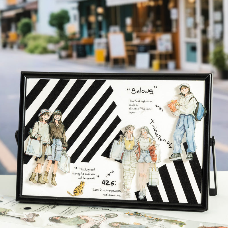 Social Animal Diary Series Original Character PET Tape 6 Styles 5.5 cm / 2 m