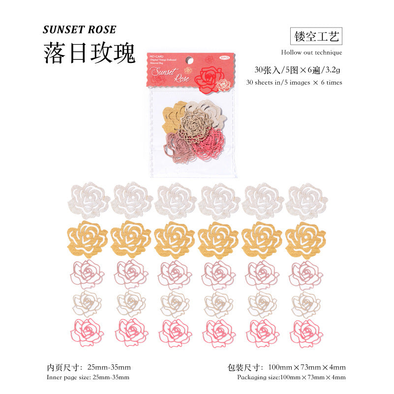 White Kraft Paper Hollow Material - Flower Pickup Serie - ViktaShop