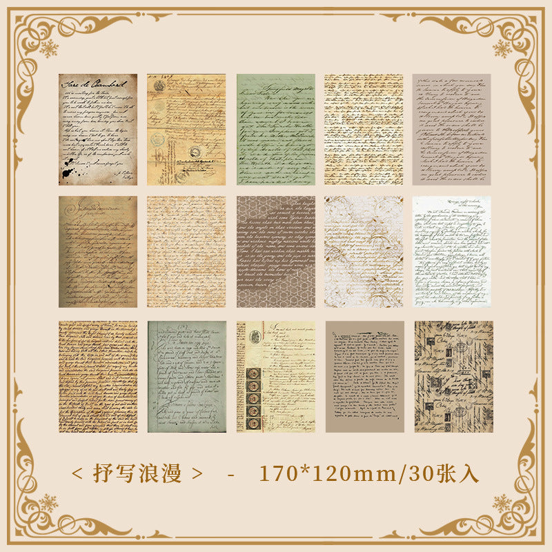 Classical Records Sticker Set - Retro Alphabet & Material Paper - ViktaShop