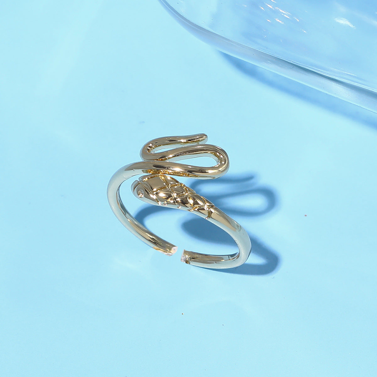 Gold Plated Snake Ring – Adjustable, 10 Options - ViktaShop