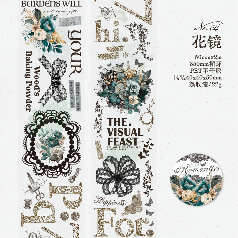 Dark Night Song PET Tape – Lace Series, 350mm - ViktaShop