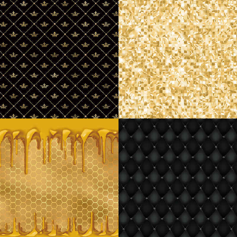 Golden Hive Background Paper – Single-Sided, 24 Sheets - ViktaShop