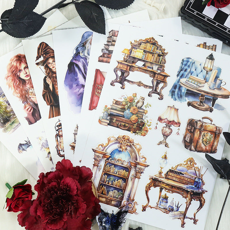 Magic Retro Art PET Sticker Book – European Character & Fairy Tale - ViktaShop