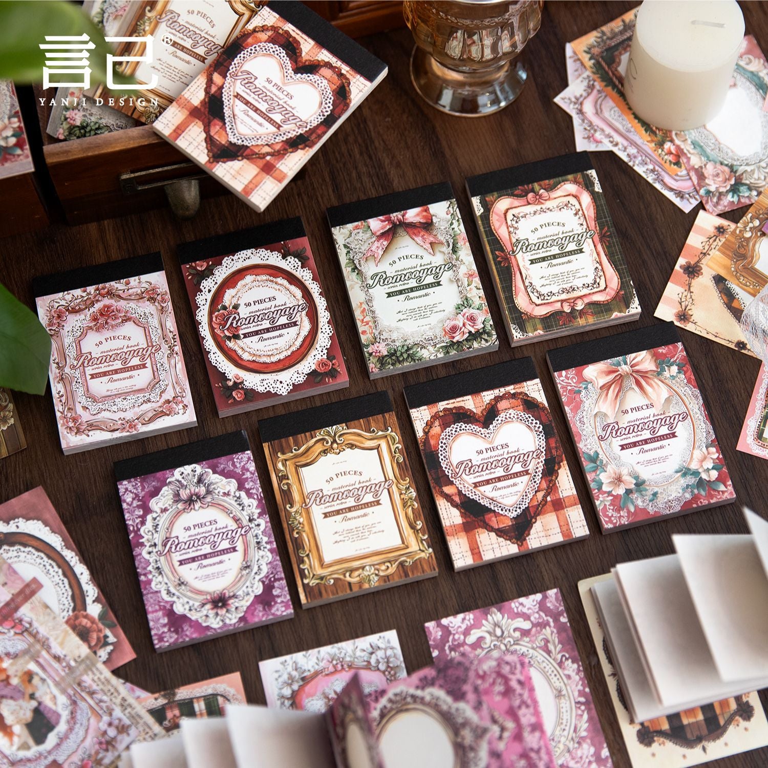 Romantic Travel Material Paper - Purple Rhyme - 50 pcs - ViktaShop
