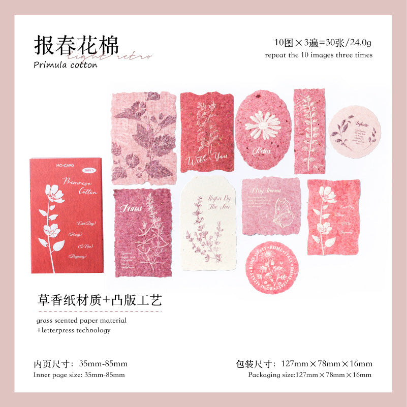 Relief Paper Stickers - Forest Overture, Flowers & Plants Theme, 30 Pcs - ViktaShop