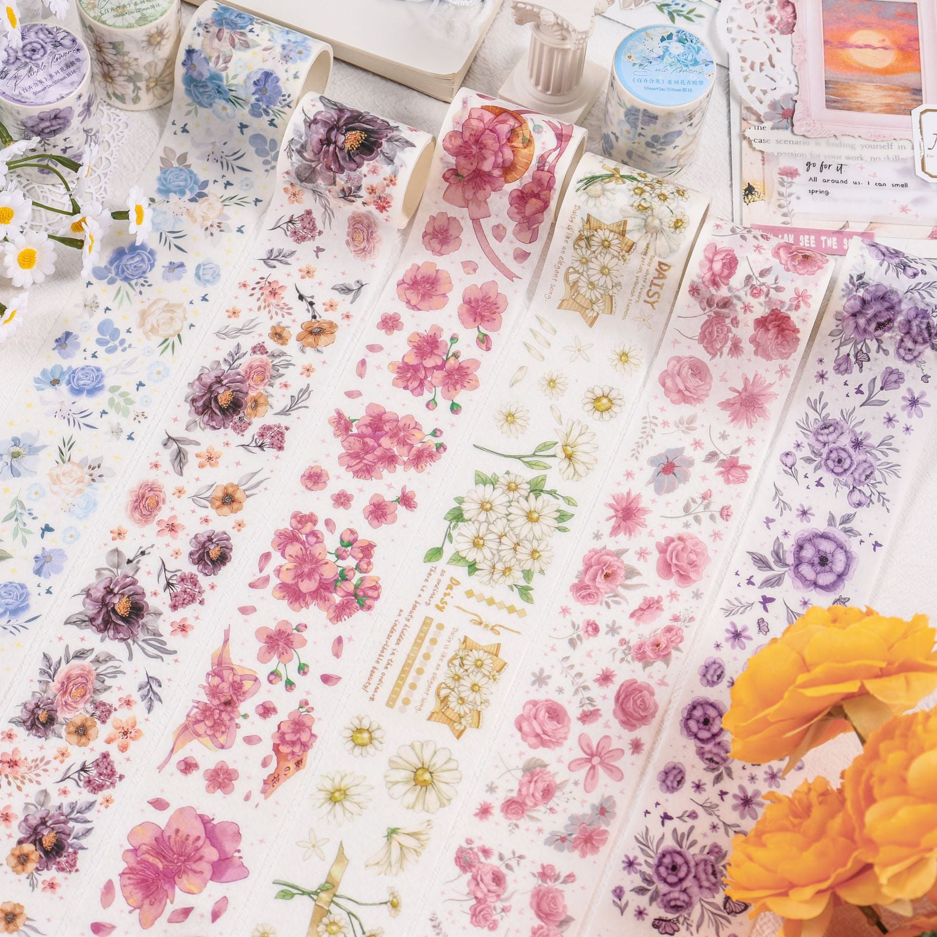 Notebook Tape – Lace Landscape Stickers, DIY Decoration, 2m - ViktaShop