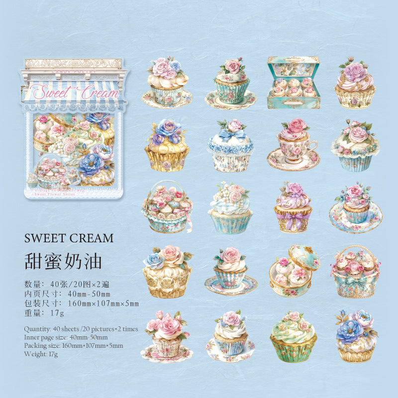 Sugar Poem PET Stickers - Sweet Flower Series, 6 Options - ViktaShop