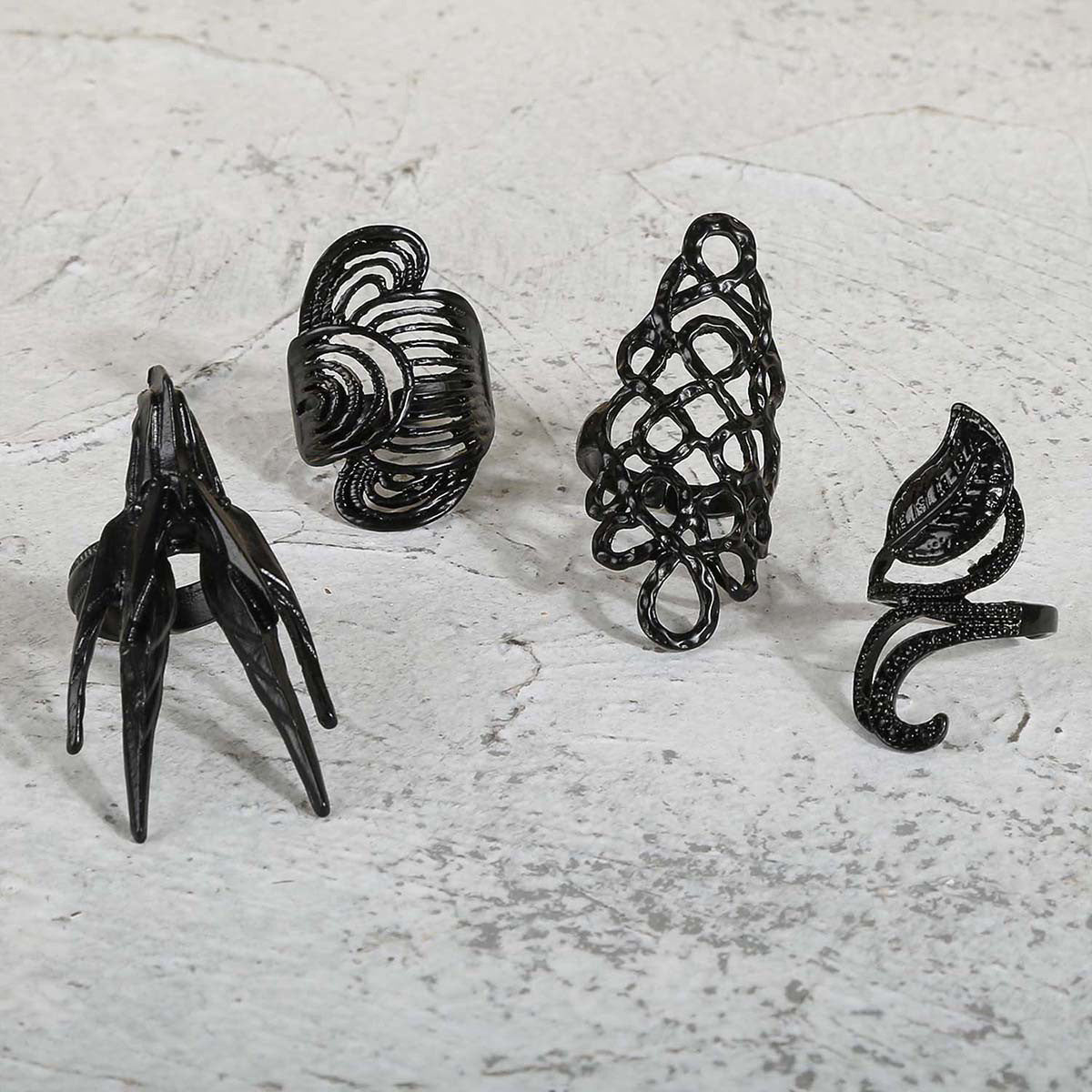 Dark Style Titanium Steel Ring - ViktaShop