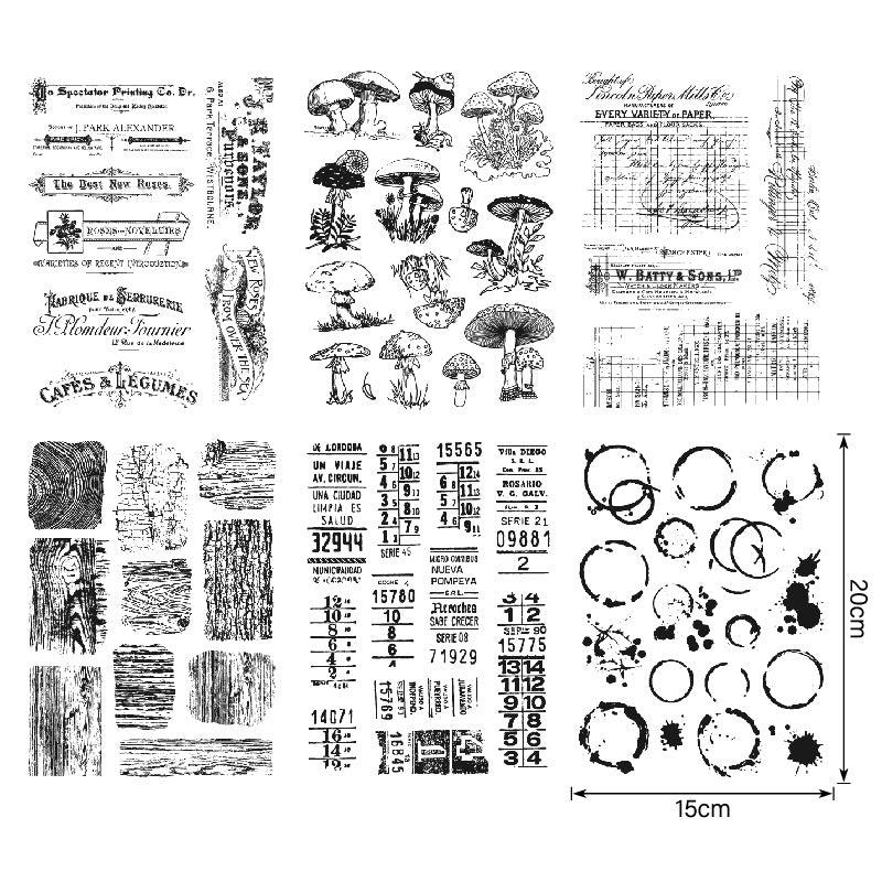 Transparent Retro Background Silicone Stamp