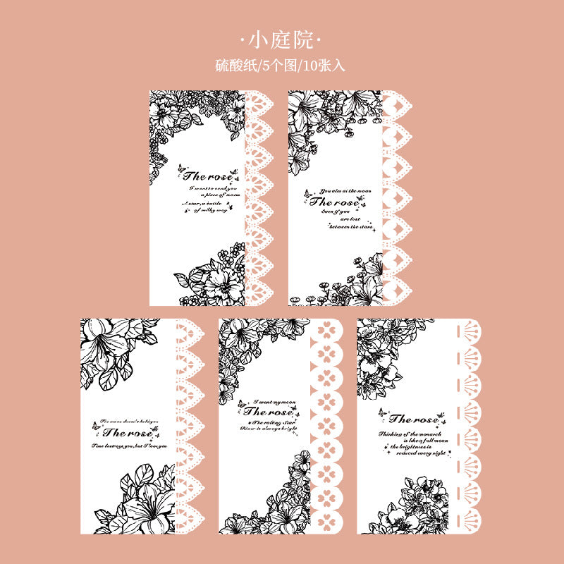 Material paper flower and Alice series lace hollow 10 sheets