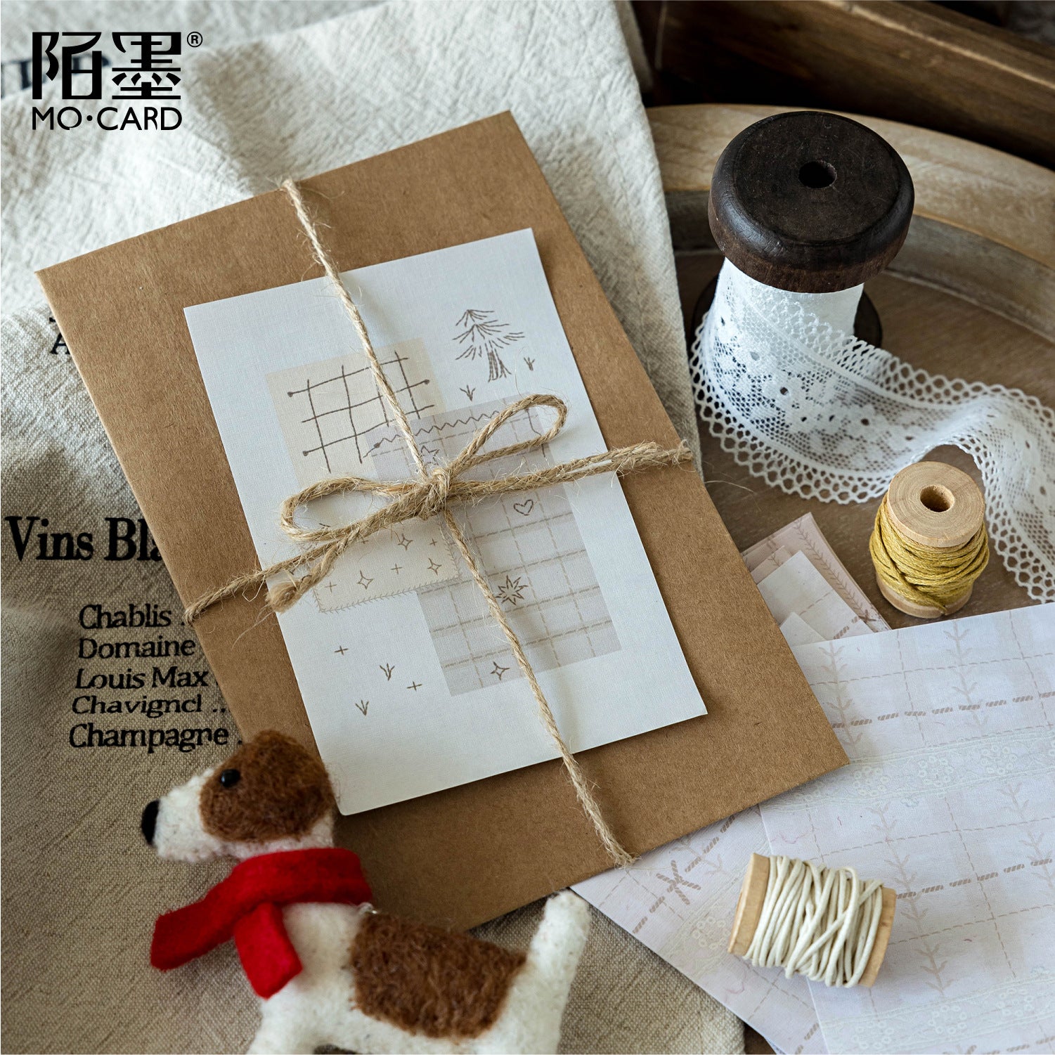 Sewing Time Series Light Retro White Kraft Notepad, 50 Pcs - ViktaShop