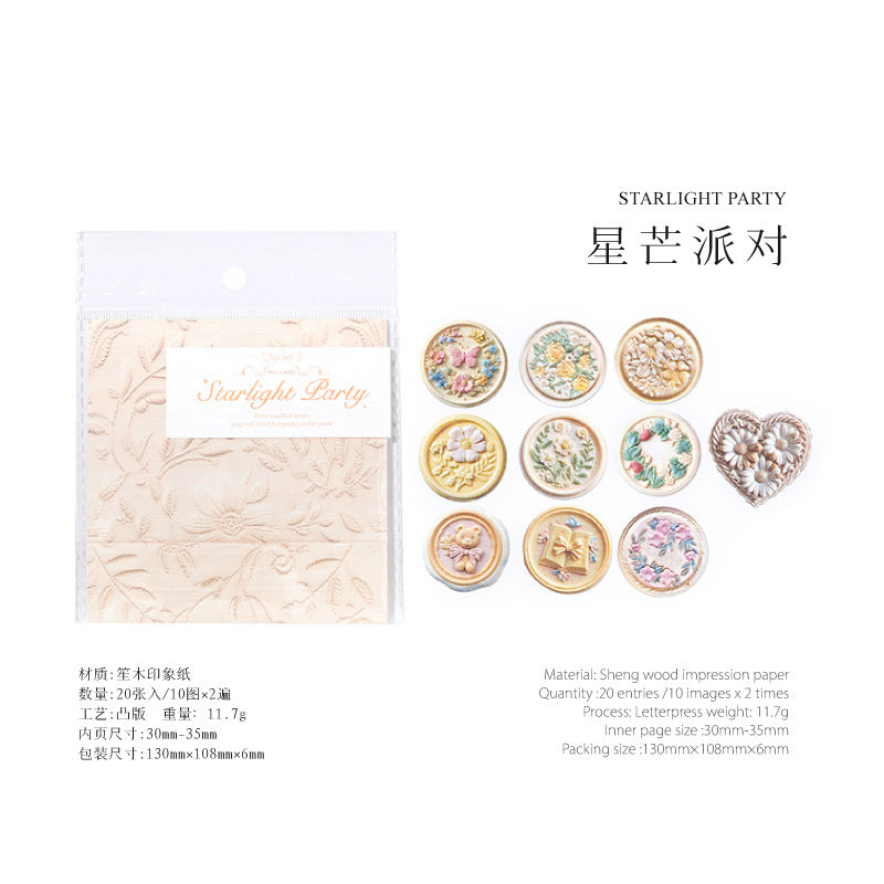 Mailbox Series Sticker Pack - Retro Fire Paint, Material Seal Stickers, 20 Pcs
