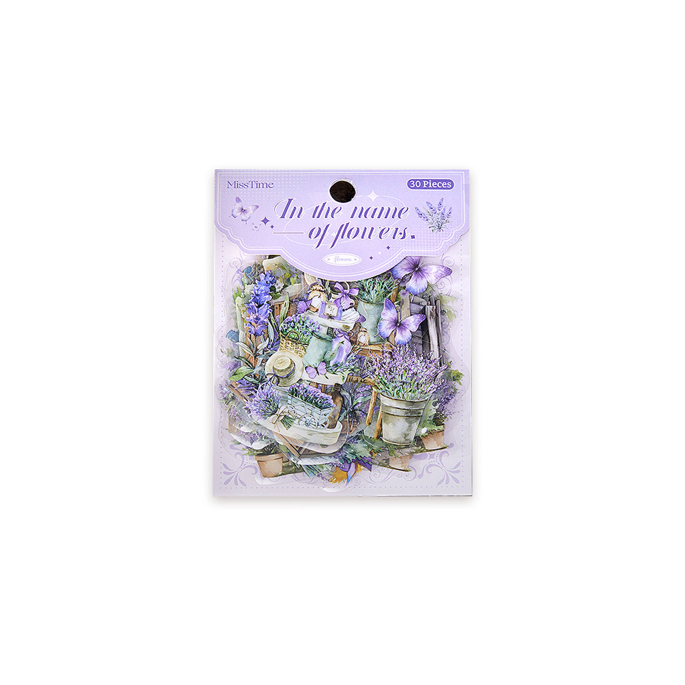 Light-Picking Sticker Bag – Retro Flower Die-Cut Series, 6 Options - ViktaShop
