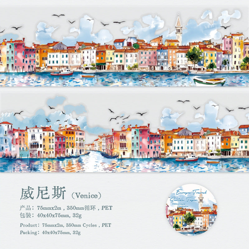 PET Tape – Travel Theme Cycle Tape, 350mm - ViktaShop