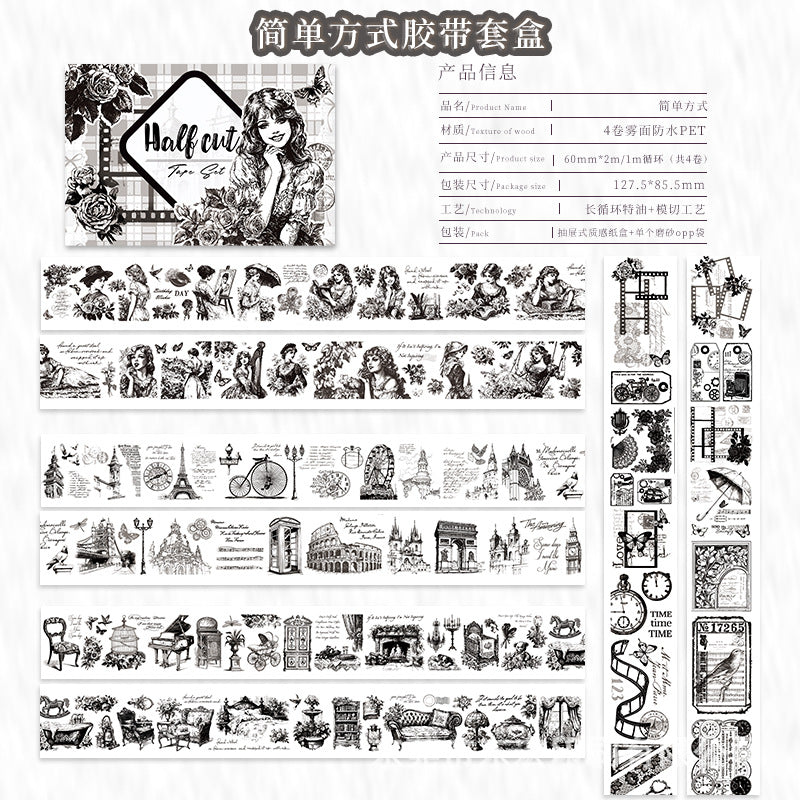 Creative PET Sticker Set Box – Characters, Flowers, Animals, 3 Options - ViktaShop