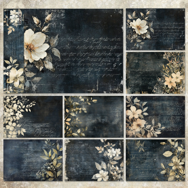 Flowers paper material background A5