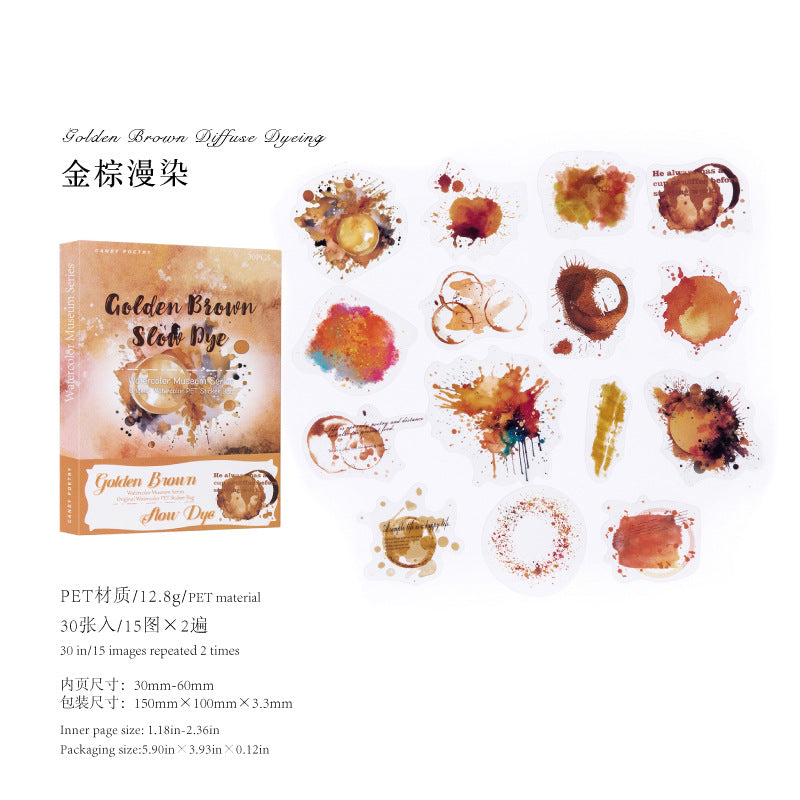 Sugar Poetry PET Sticker Pack Watercolor Series, 6 Options - ViktaShop