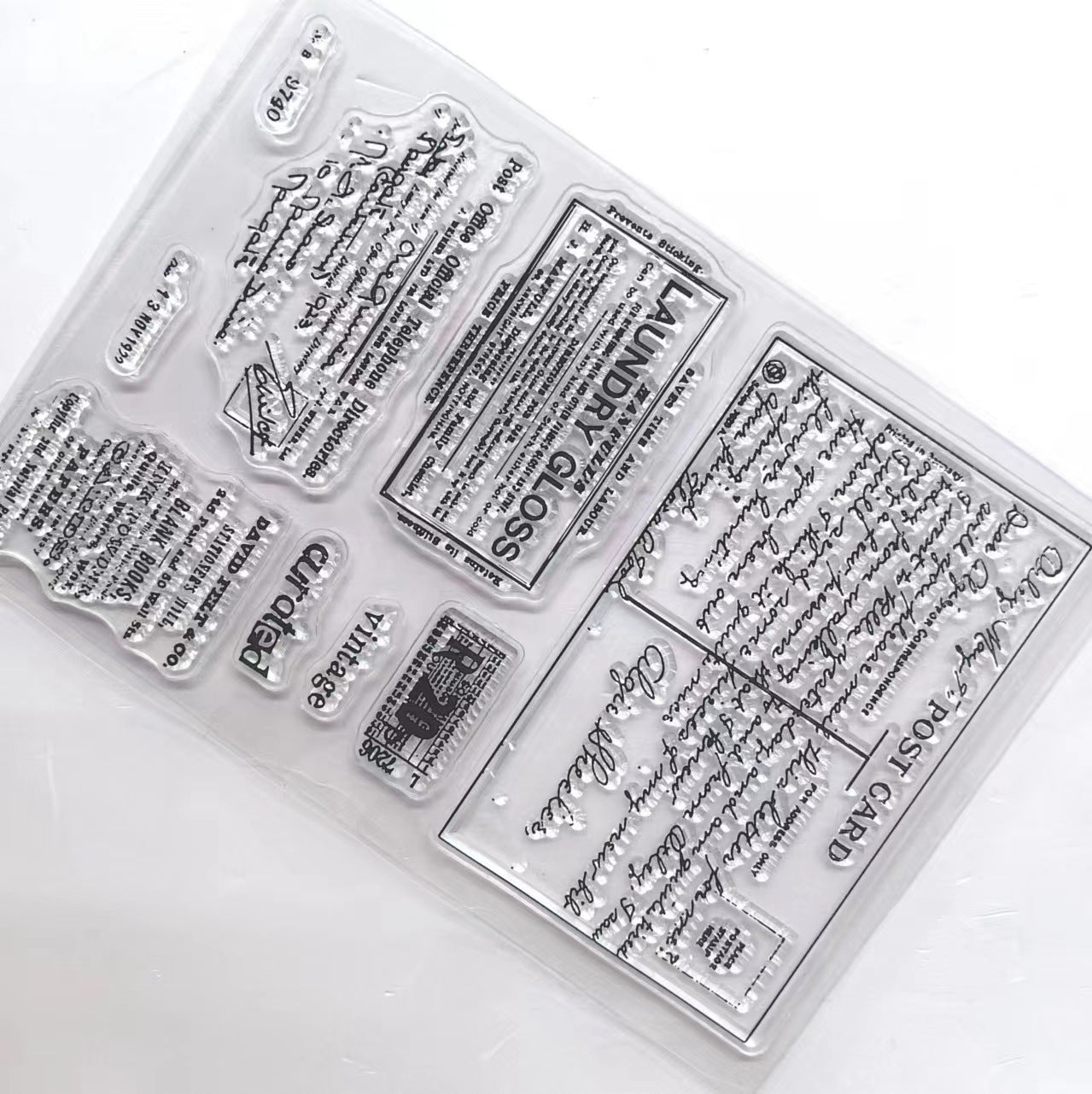 Transparent English Text Seal, Clear Stamp for Scrapbook & Journal DIY - ViktaShop