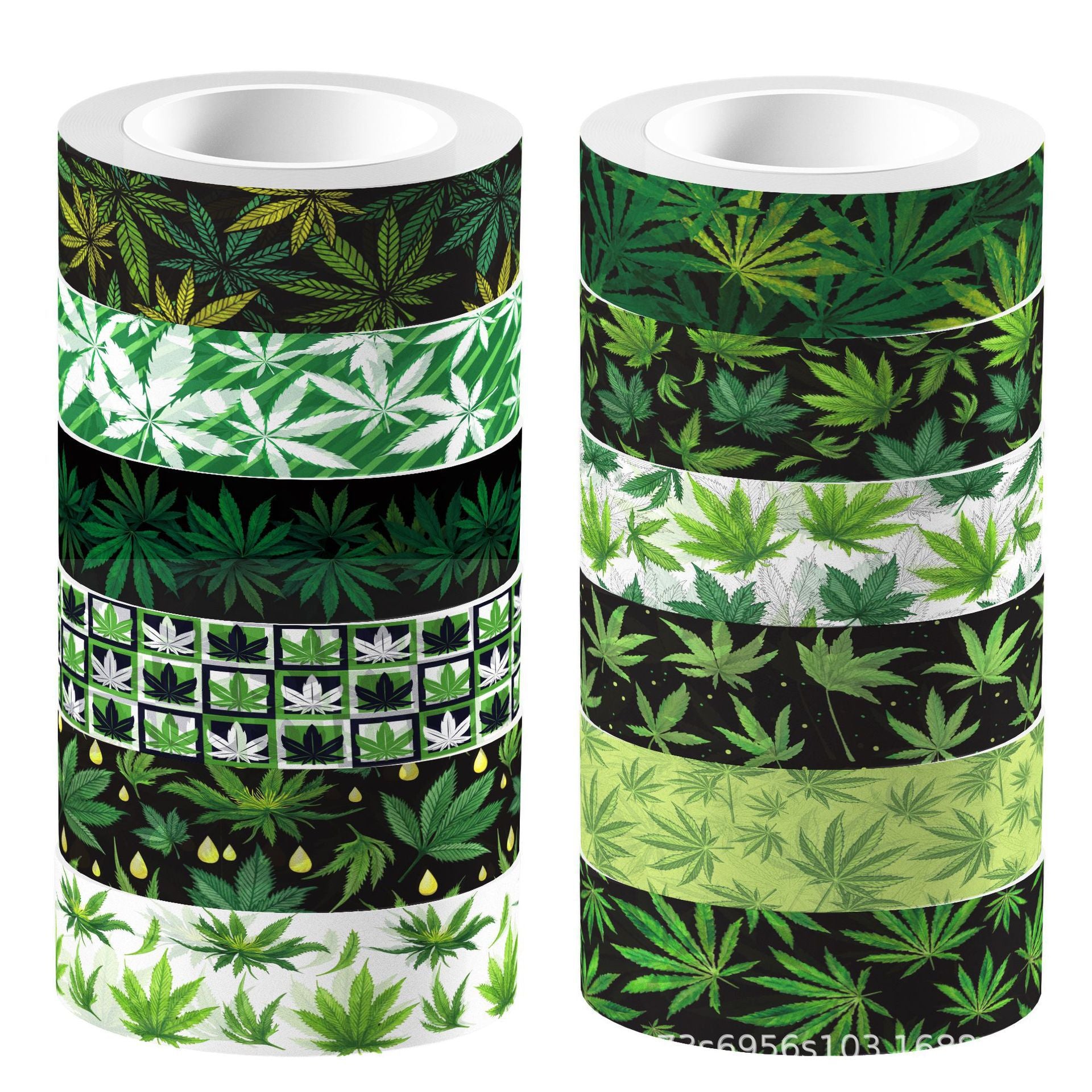 Hawaiian Leaf Washi Tape – Transparent Tropical Foliage Roll - ViktaShop