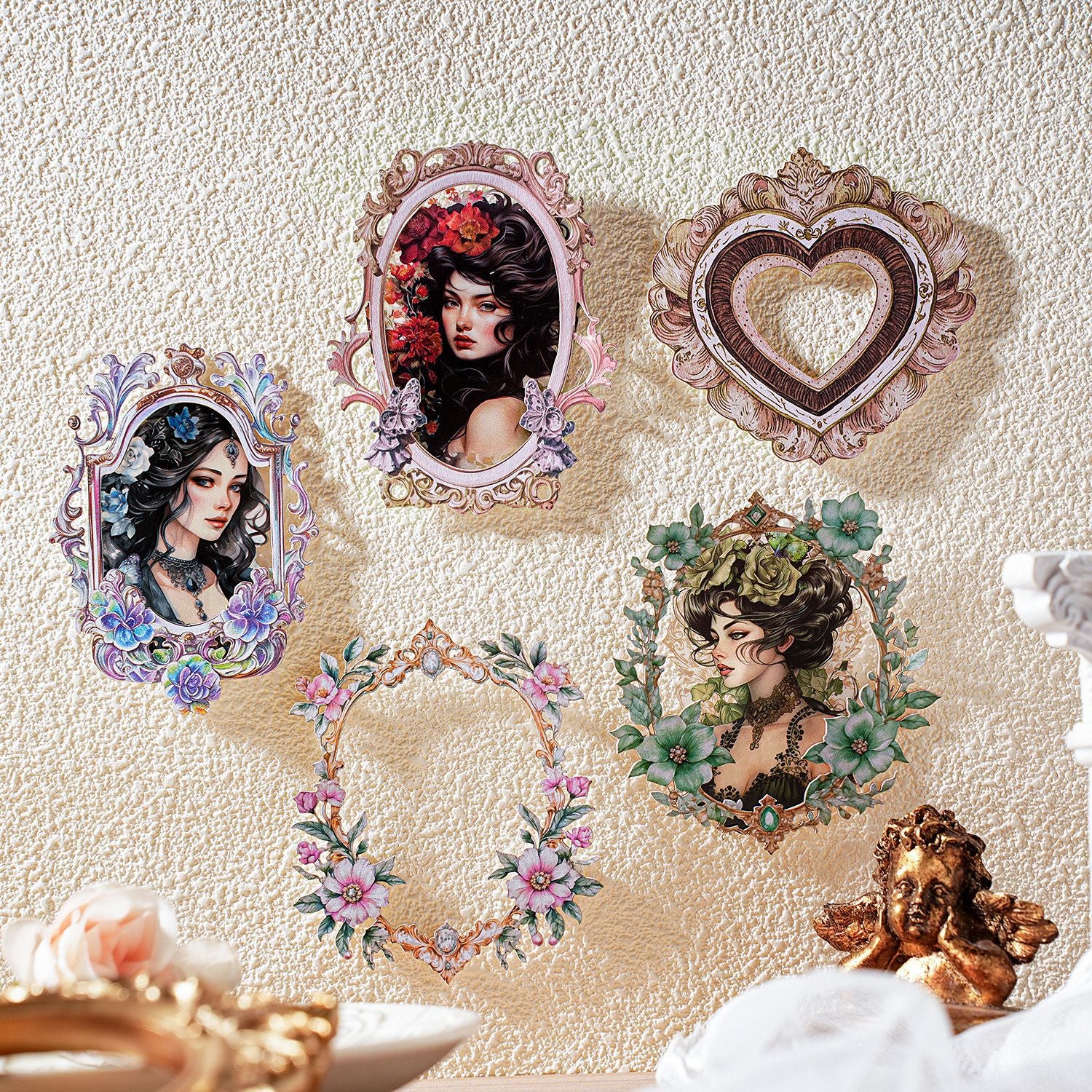 Rococo Frame Border Stickers – 4 Designs - ViktaShop