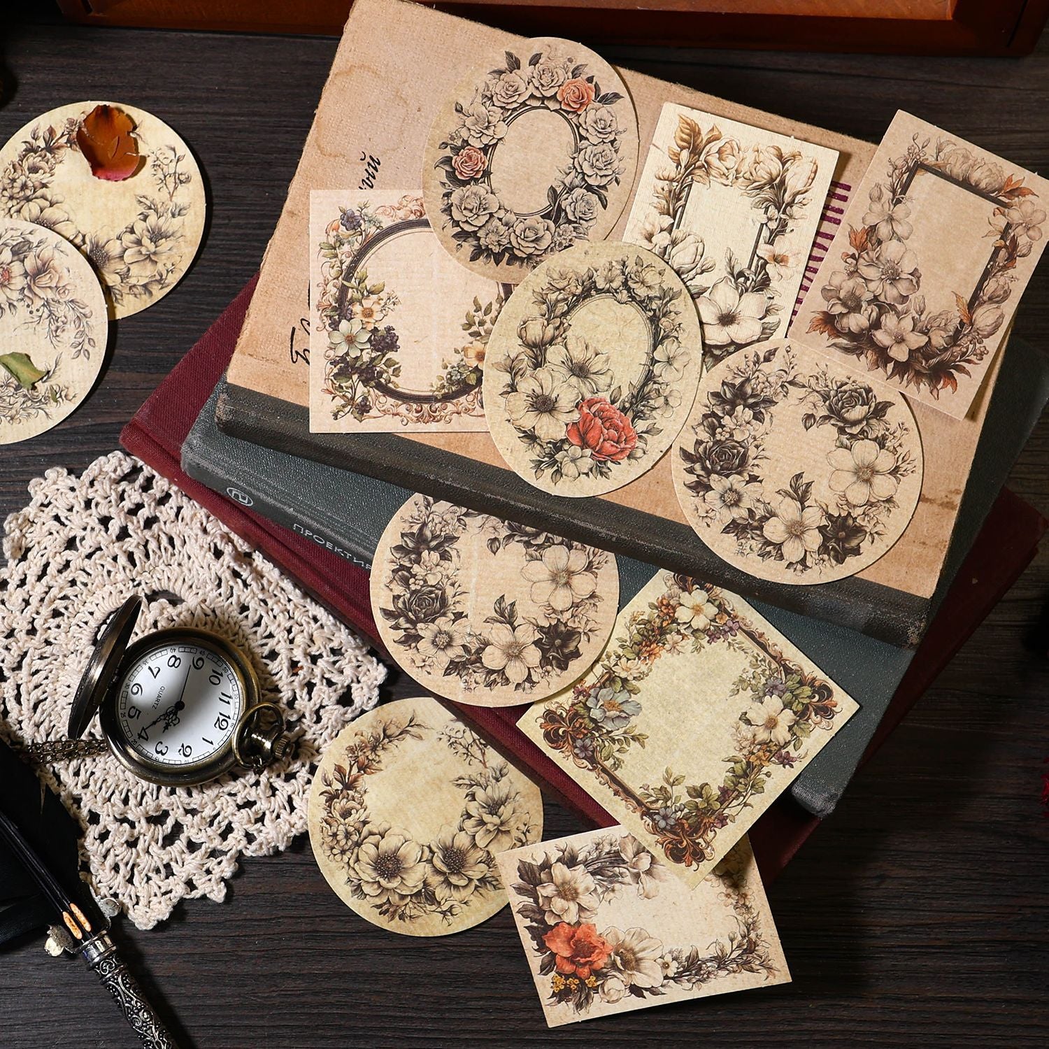 Ancient Forest Note Paper - Flowers Poetic Series, 4 Pcs - ViktaShop