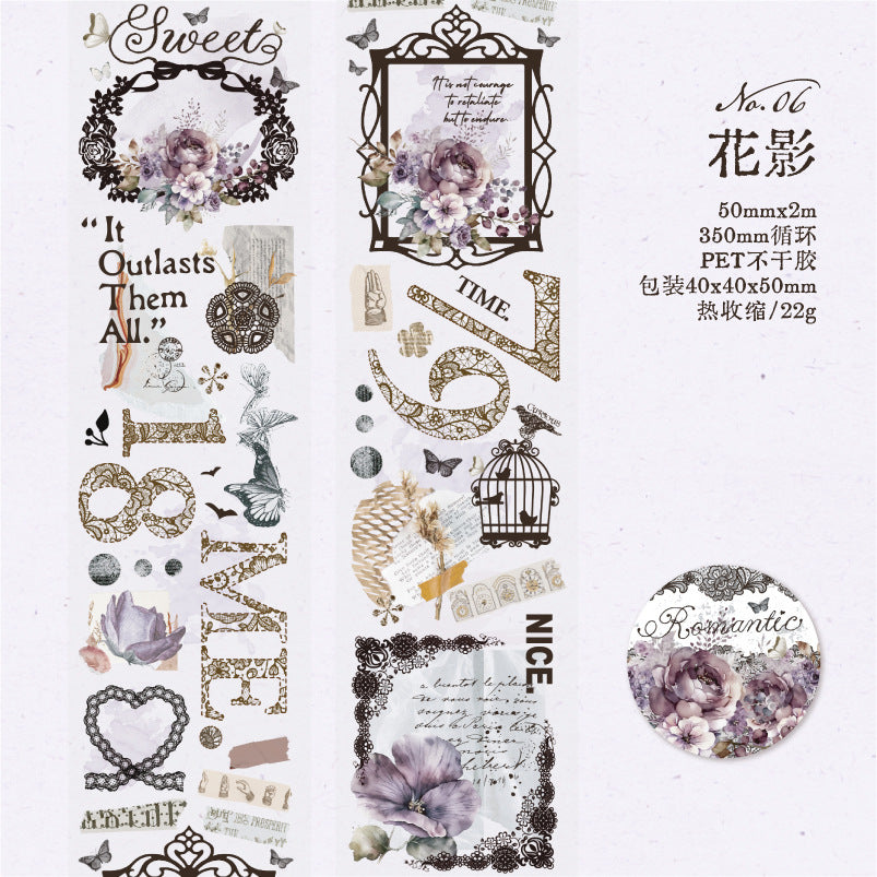 Dark Night Song PET Tape – Lace Series, 350mm - ViktaShop