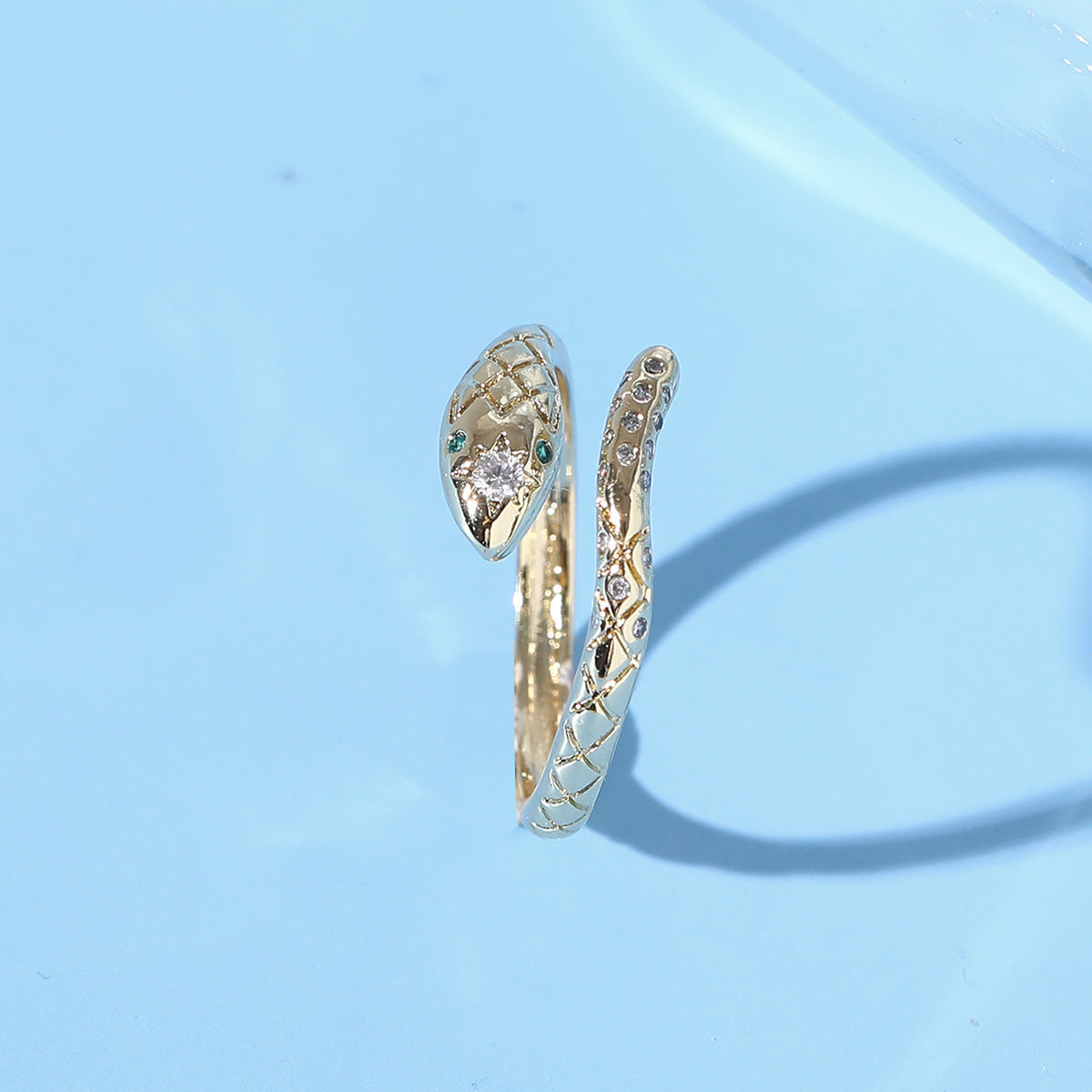 Gold Plated Snake Ring – Adjustable, 10 Options - ViktaShop
