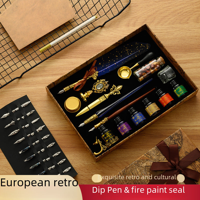 Plaid Fire Paint Seal Head – DIY Novice Retro Constellation Christmas Seal Accessory - ViktaShop